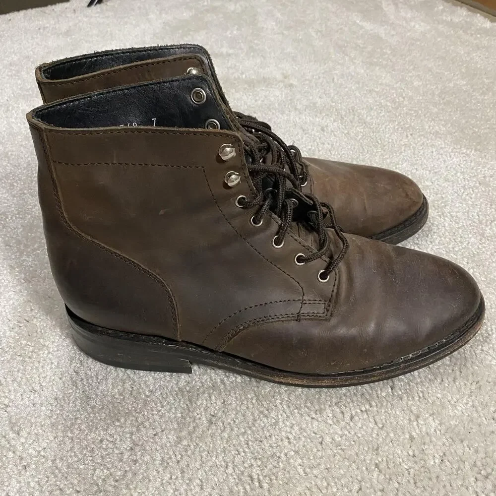 Thursday Boot Company Boots Mens 10 Brown Leather Lace Up President Americana